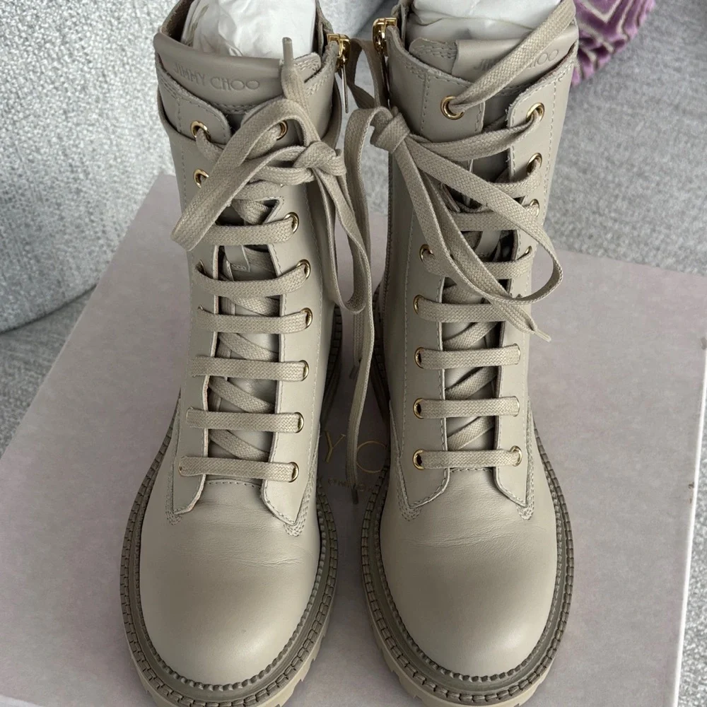 NWT - Jimmy Choo Boots - Light Sand - Picture 8 of 14